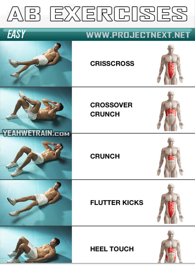 Ab Exercises EASY 1 - Best Health Fitness Sixpack Workout Plan