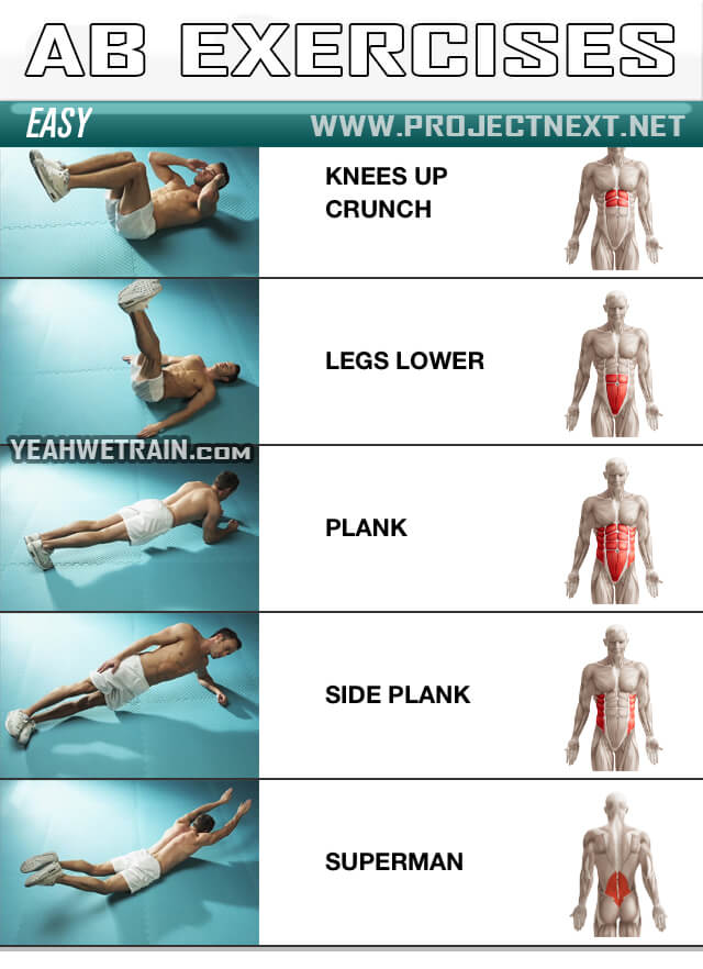 Ab Exercises EASY 2 - Best Health Fitness Sixpack Workout Plan