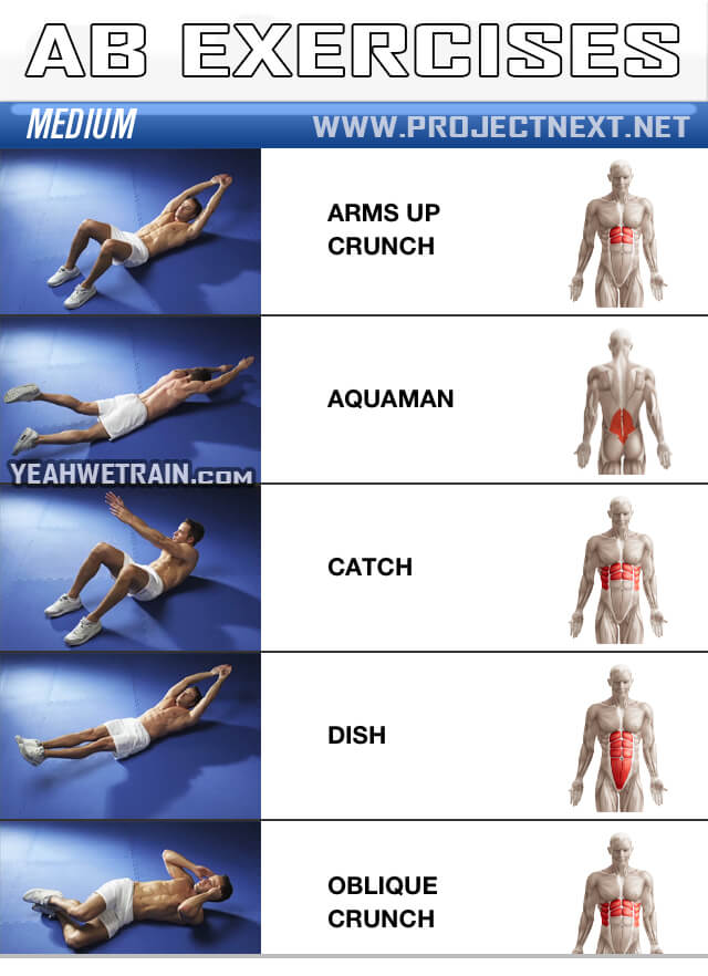 Ab Exercises MEDIUM 1 - Best Health Fitness Sixpack Workout Plan