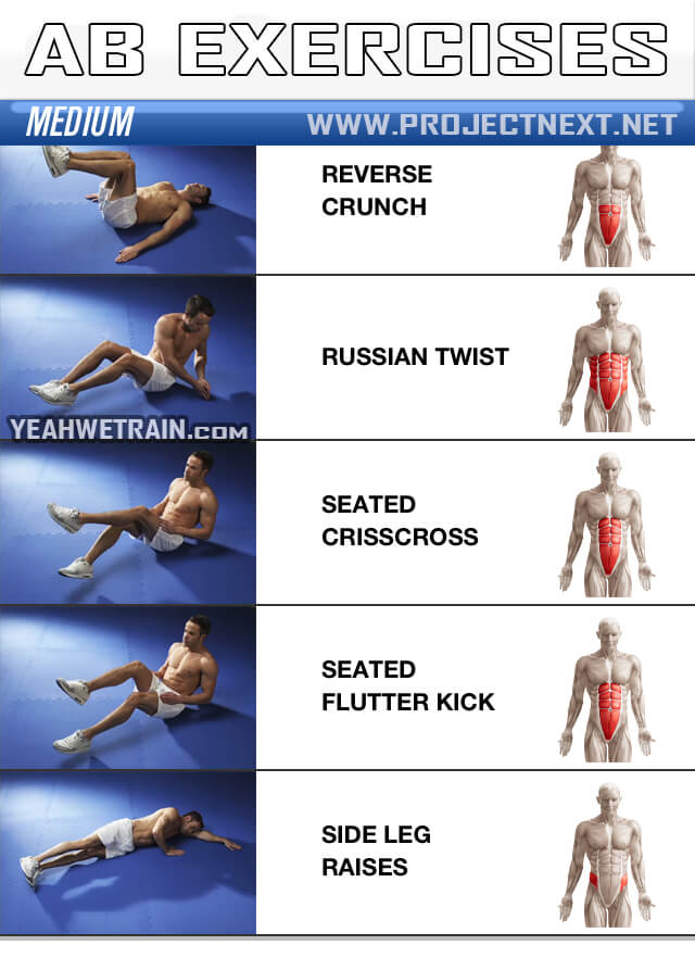 Ab Exercises MEDIUM 2 - Best Health Fitness Sixpack Workout Plan