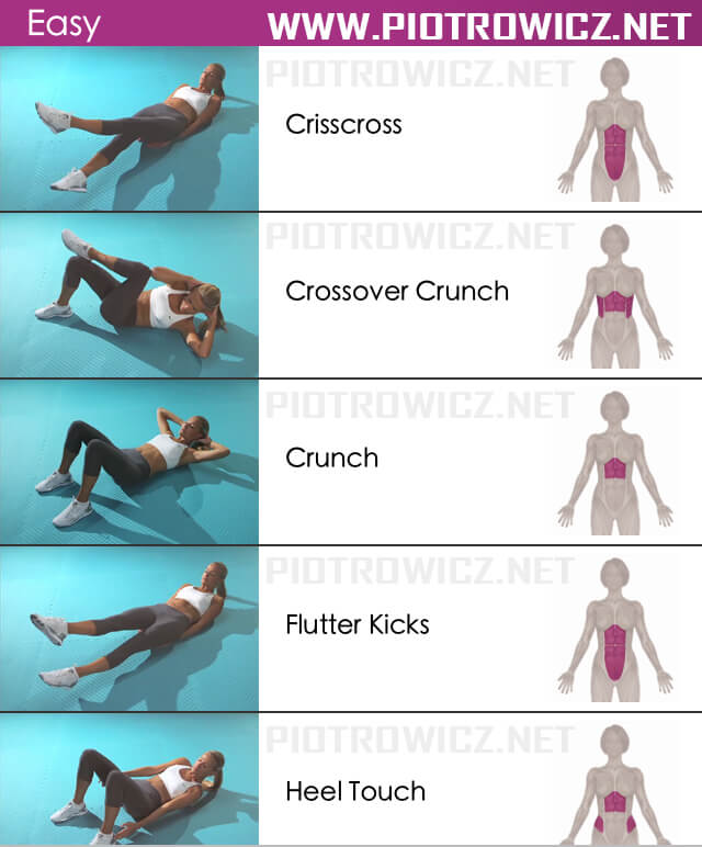 Ab Exercises For Women EASY 1 - Best Health Fitness Sixpack Body