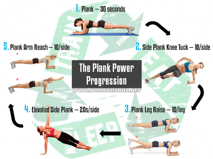 The Plank Power Progression - Healthy Fitness Sixpack Workout Ab