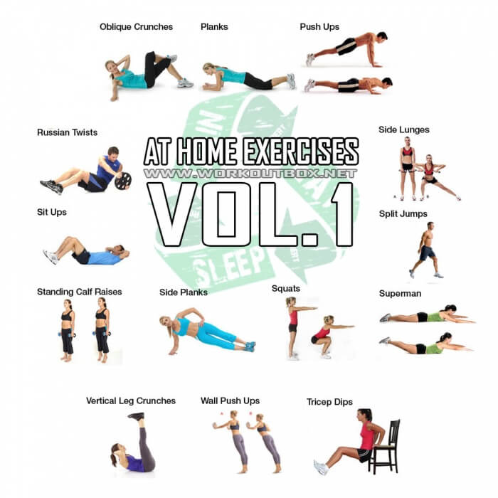 At Home Exercises Vol.1 - Healthy Fitness Training Plan Legs Abs