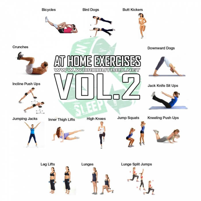 At Home Exercises Vol.2 - Healthy Fitness Training Plan Legs Abs