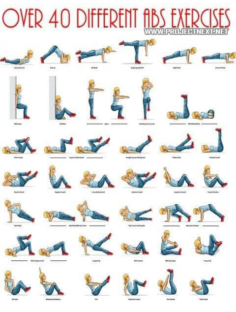 Over 40 Different Abs Exercises - Amazing Sixpack @ Home Workout