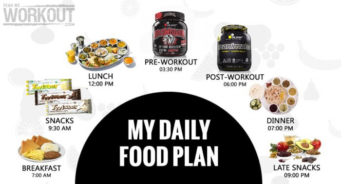 My Daily Food Plan - Healthy Fitness Eating Training Plan Tips