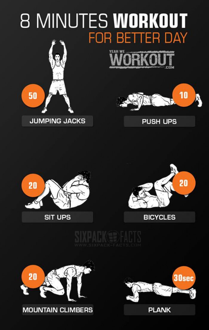 8 Minutes Workout For Better Day - Healthy Fitness Routine Abs