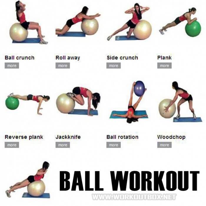 Ball Workout Plan - Health Fitness Training Routine Full Body Ab