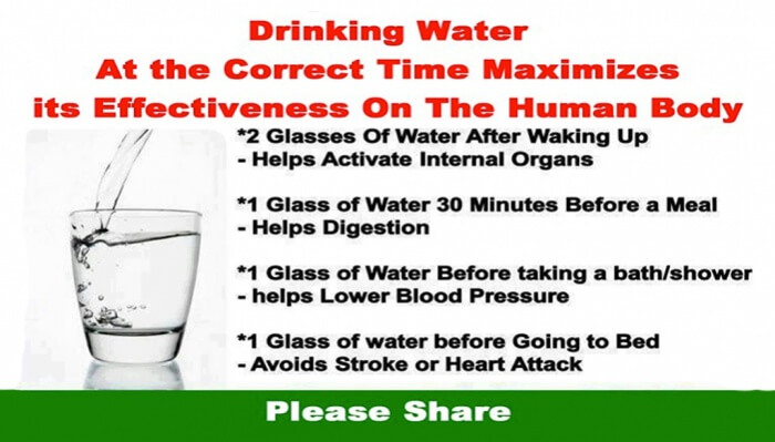 Drink More Water !! Correct Time Maximizes Effectiveness Health