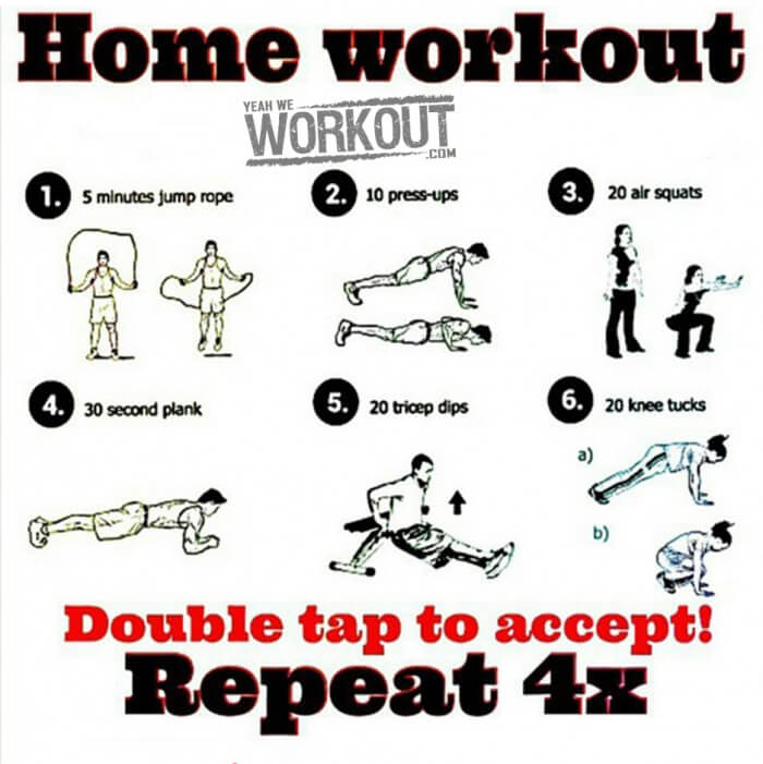 Home Workout Plan - Healthy Fitness Training Routine Arms Chest