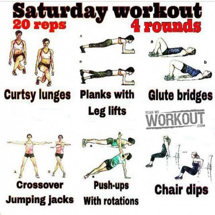 Saturday Workout Plan - Healthy Fitness Training Routine Sixpack