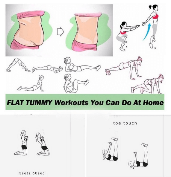 Flat Tummy Workouts You Can Do At Home - Fitness Training Plan