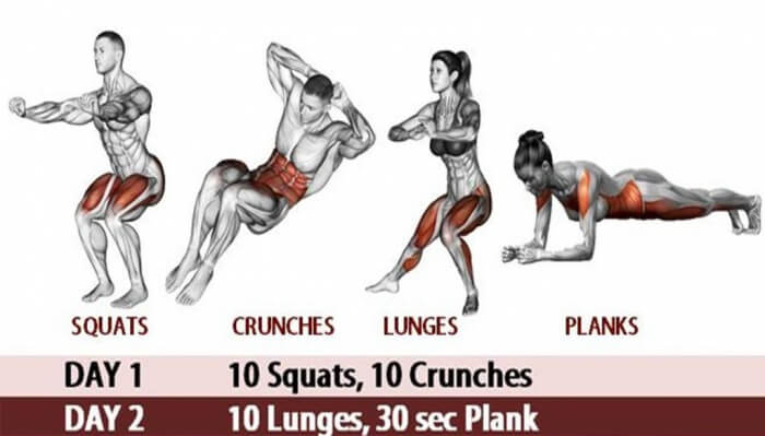 2 Days Strong Body Workout - This Fitness Exercises You Must Do.