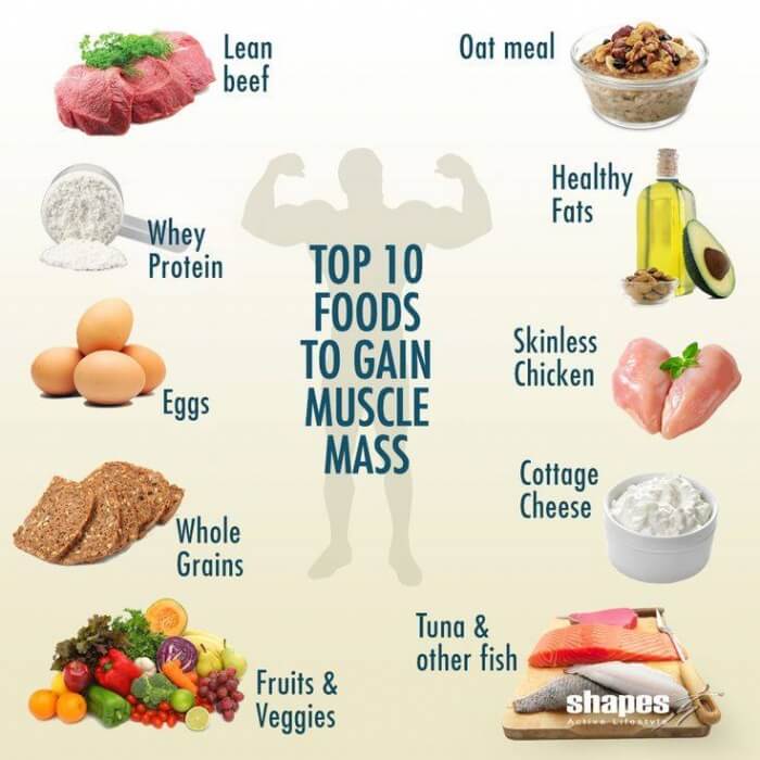 Top 10 Foods To Gain Muscle Mass - Healthy Tips For BodyBuilding
