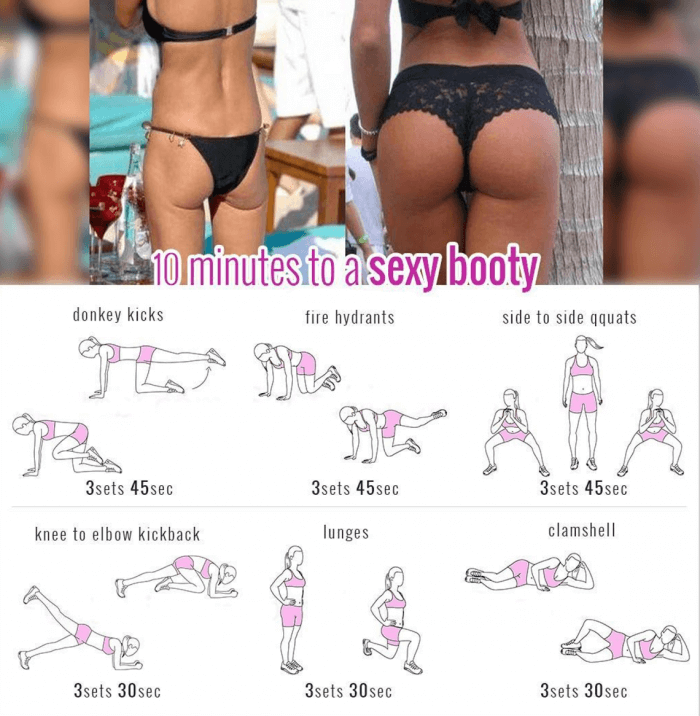 10 Minutes To A Sexy Booty - Healthy Fitness Training Plan Butt 