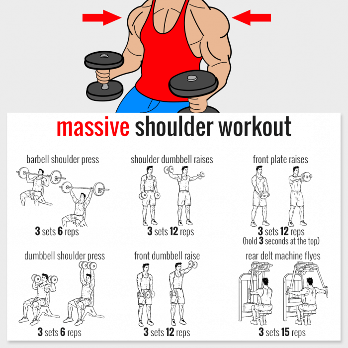 Massive Shoulder Workout. Try these exercises!