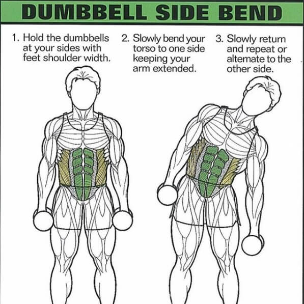 Dumbbell Side Bend! Sixpack Workout Abs Lover
