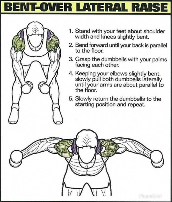 Best Shoulder Exercises 6: Bent-Over Lateral Raise