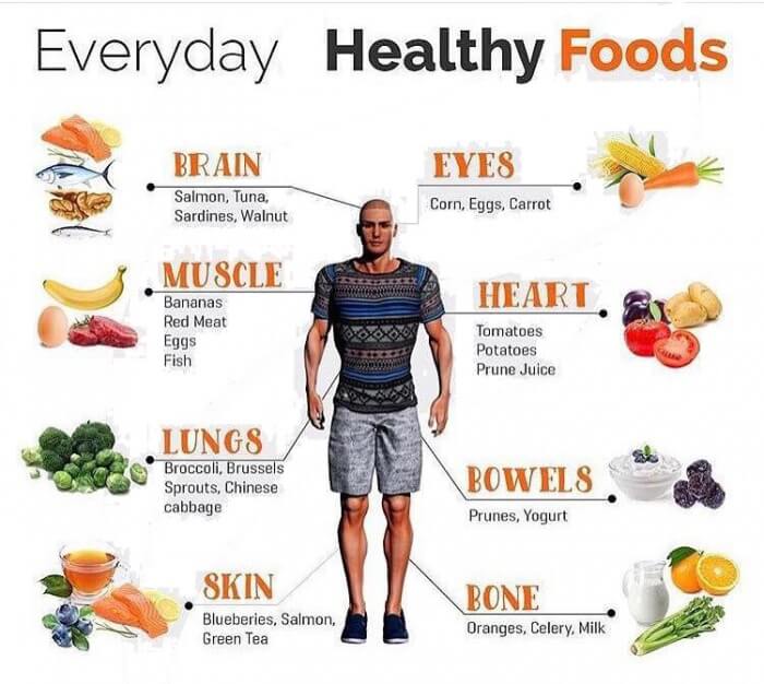 Everyday Healthy Foods! Brain, Muscle Lungs Skin